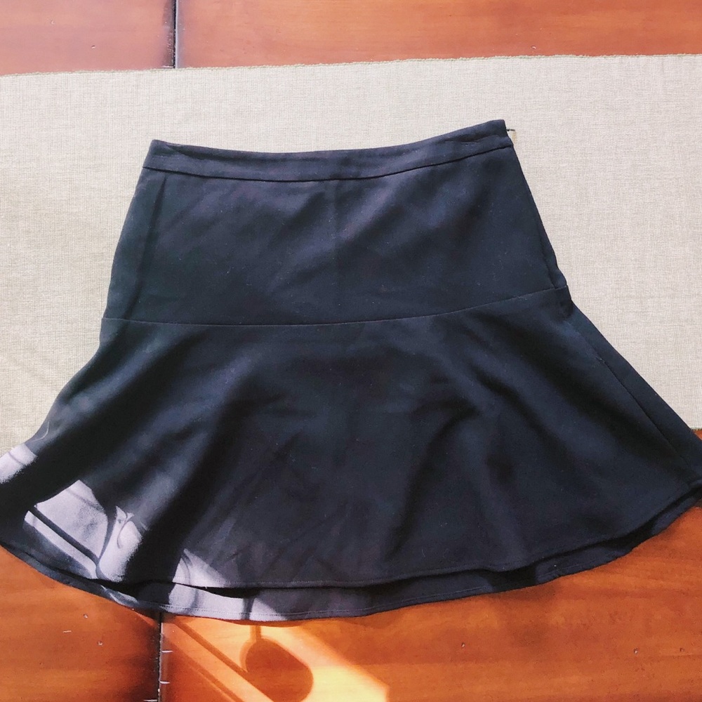Black LOFT bell skirt